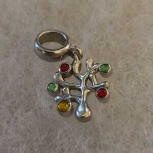 Tree of Life Pandora Charm in Sterling Silver with crystal stones